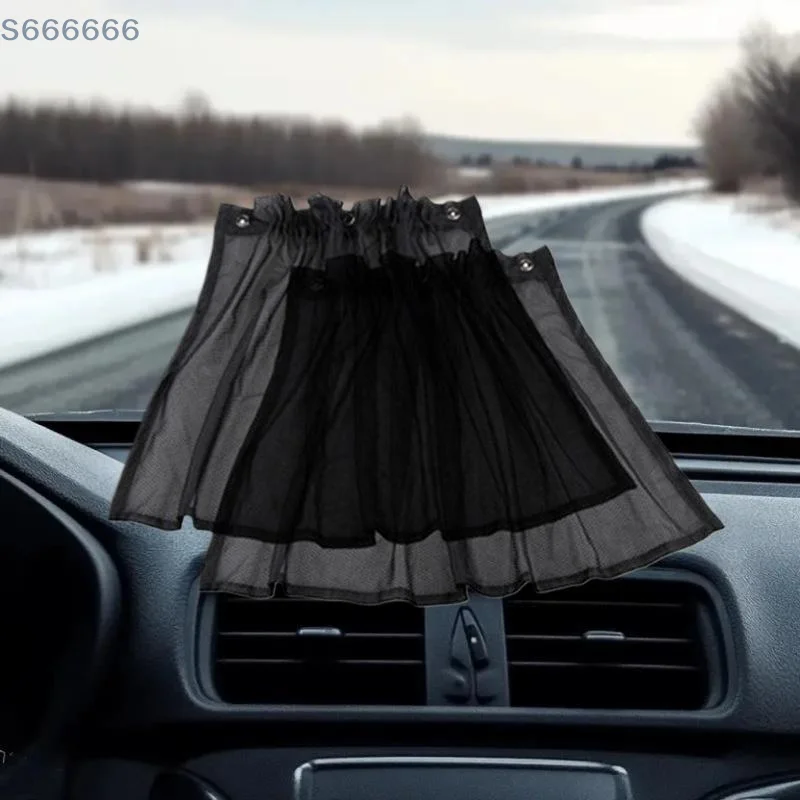 

2pcs Car Side Window Sunshade Heat Insulation Suction Cup Type Sun Protection Interior Window Curtain Screen