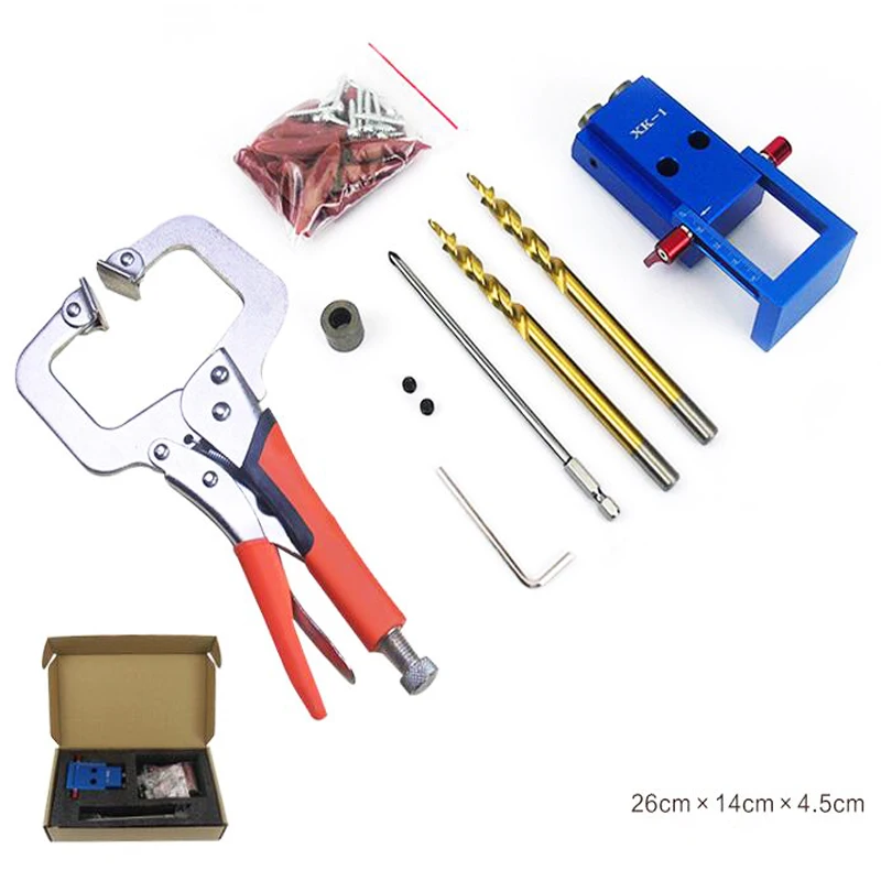 

2026 Self Centering Dowelling Jig Metric Dowel Drilling Tools for Wood Working Woodworking Joinery Punch Locator XK-1