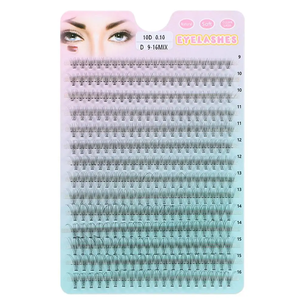 

9-16mm 280pcs Lash Clusters D Curl that Look Like Eyelash Extensions Mix Individual Lashes Cluster 10D-40D Cluster Lashes