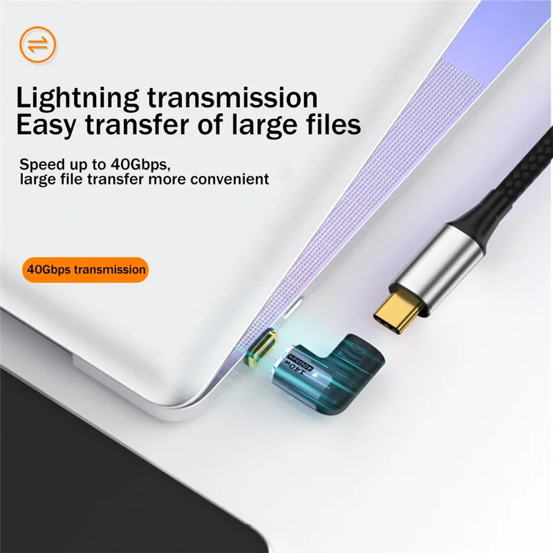 Адаптер Type-C Преобразователь быстрой зарядки 140 Вт поддерживает высокоскоростную передачу 40 Гбит/с, видеоадаптер HD 8K, 60 Гц