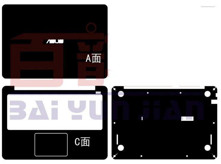 Pre-cut Skin Sticker Cover For ASUS N550 N550J K401 K401L K401U UX360SCA UX370UA UX370 K501 K501L K501U B9440UA G53 G53SW G53SX