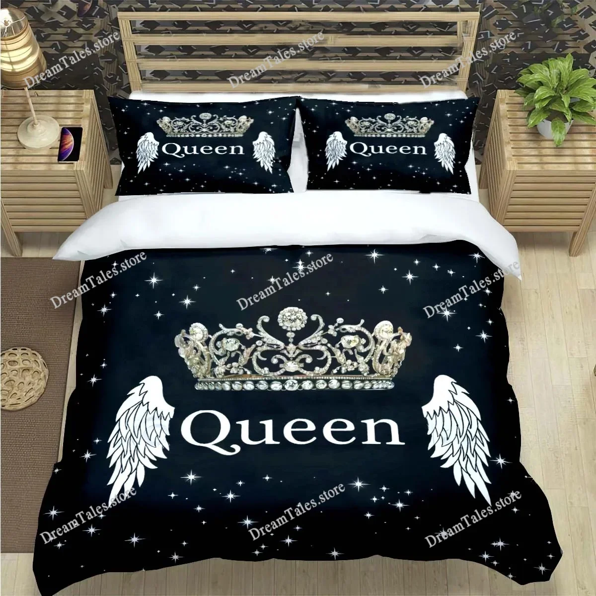 

King and Queen Bedding Set Duvet Cover 3d Bedding Fashion Design Decoration King Duvet Cover Set Double Bed Set Bedding Sets