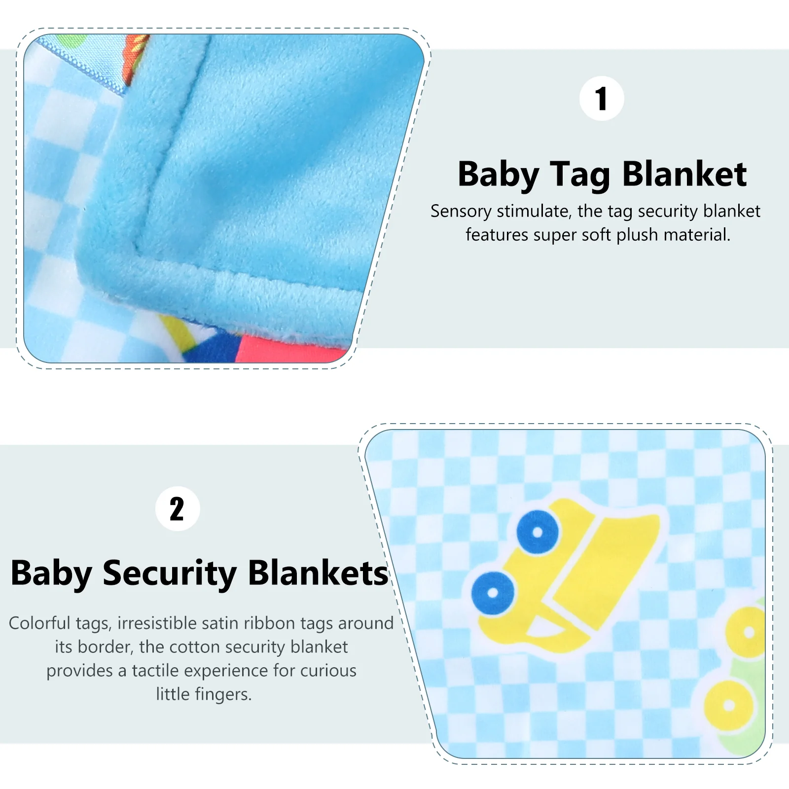 Soothing Towel Tag Security Blanket Baby Labels with Tags Plush Taggy for Newborn Can Imported