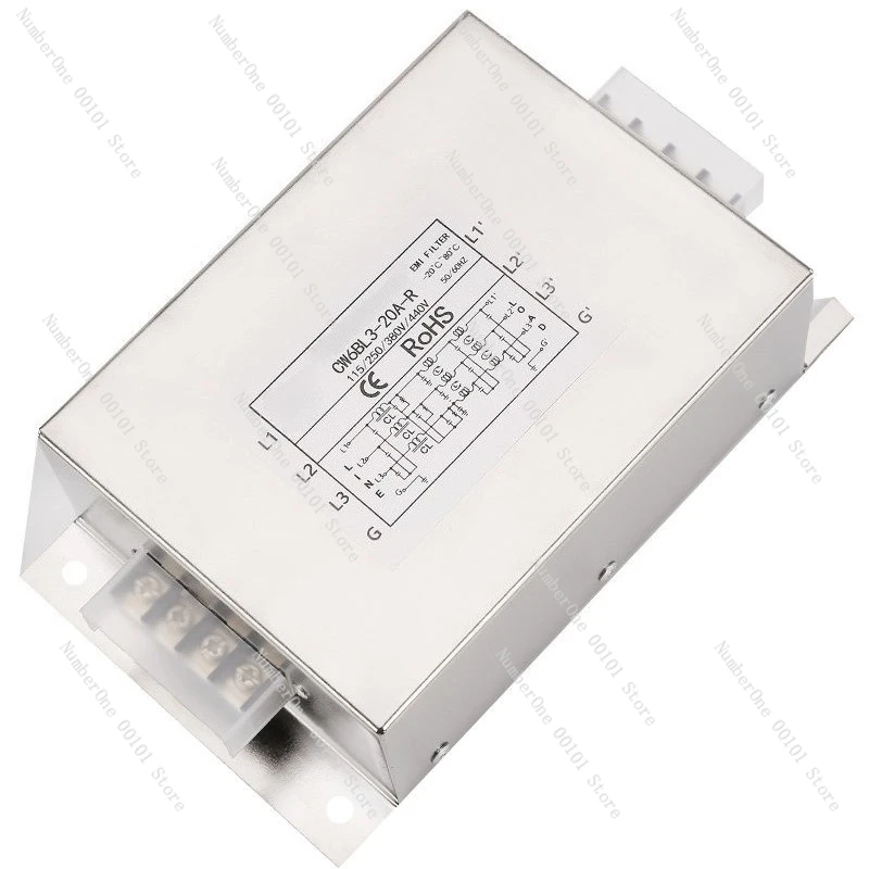 

Three-phase terminal block power filter 380v input and output servo filter 220v anti-interference