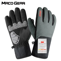 Guantes Térmicos de invierno para hombre y mujer, manoplas impermeables para esquí, deportes al aire libre, ciclismo, Snowboard, a prueba de golpes, de dedo completo, 3M