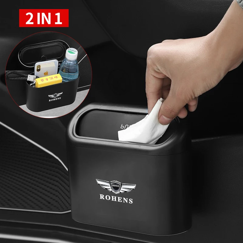 Hanging Car Trash Can Vehicle Garbage Dust Case Storage Box For Hyundai Rohens