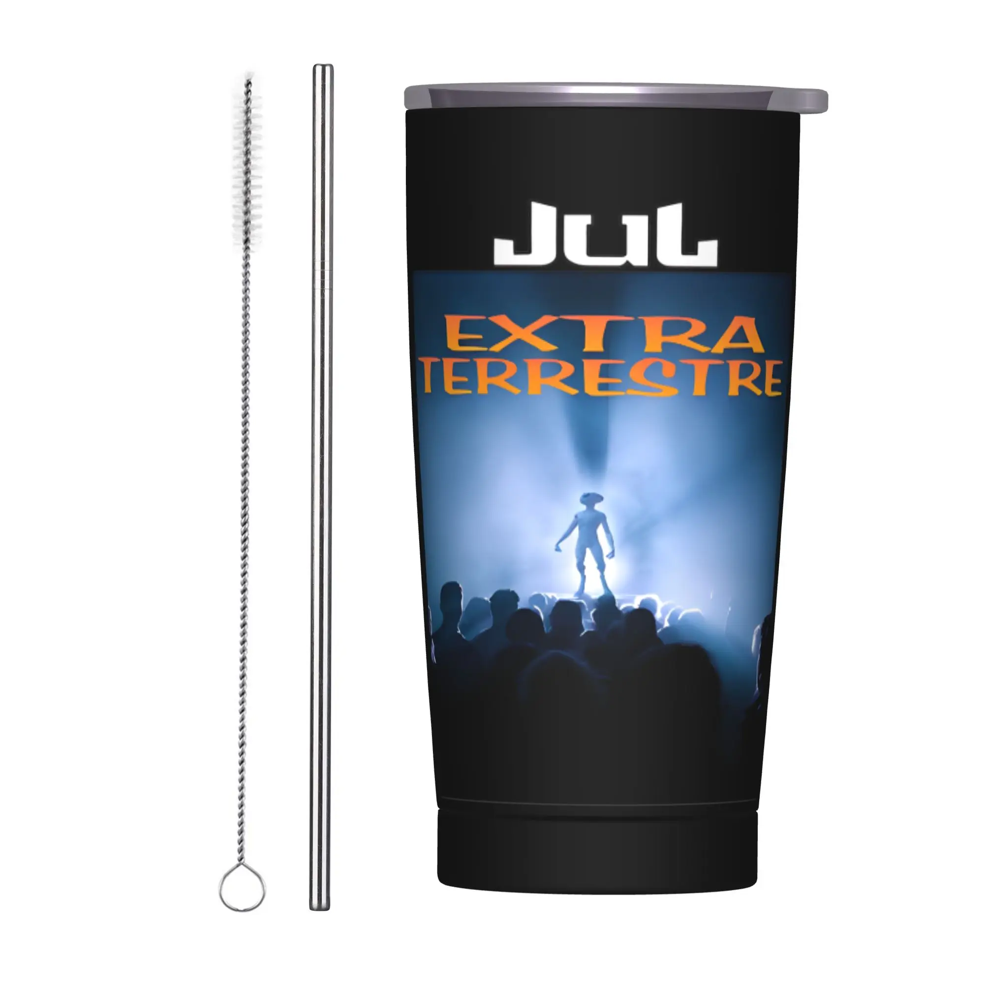 Stainless Steel Tumbler Jul Gold and Platinum Rapper Thermal Cups  Keep Heat Cold and Hot Mugs Cup Camping Water Bottle