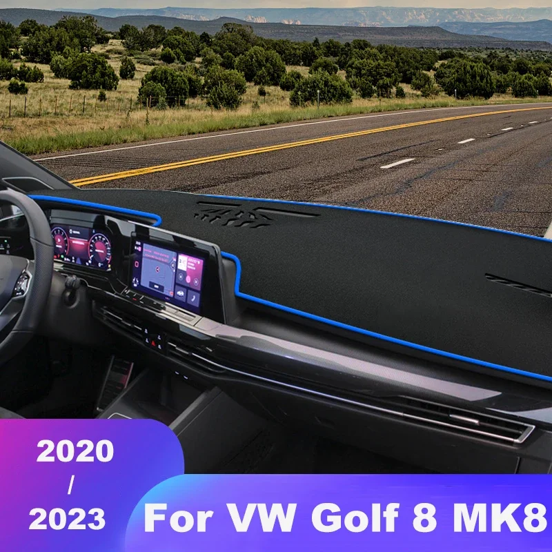 

Car Dashboard Sun Shade Mat Instrument Desk Cover Non-slip Pad For Volkswagen VW Golf 8 MK8 2020 2021 2022 2023 Accessories
