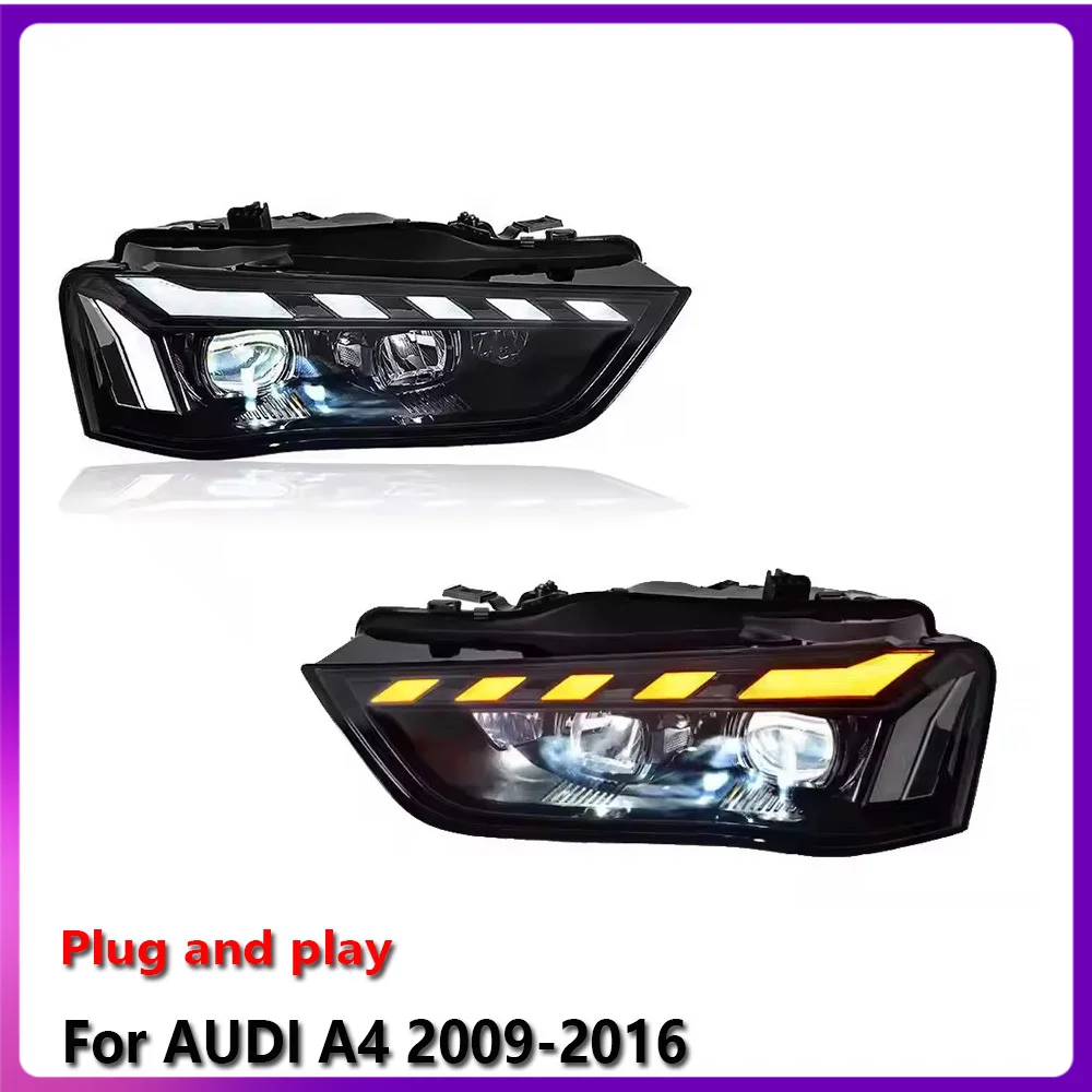 

Car LED Lamp Headlights Assemblies For Audi A4 B8 B8.5 DRL Headlights 2013-2016 Modified Head Lamp S4 Projector Lens