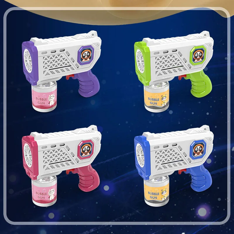 2024 New Electric Automatic Bubble Machine Water Gun Bubbles Gun Summer Beach Bath Outdoor Game Fantasy Kids Toys Festival Gifts