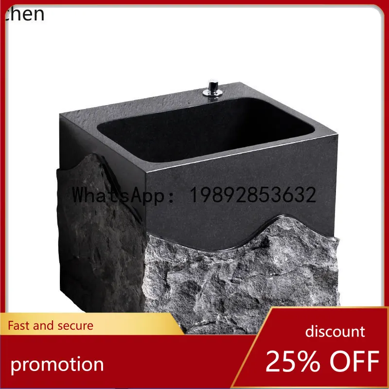 

HT Household Mop Pool Outdoor Stone Balcony Bathroom Stone Mop Pool Floor-standing Sink