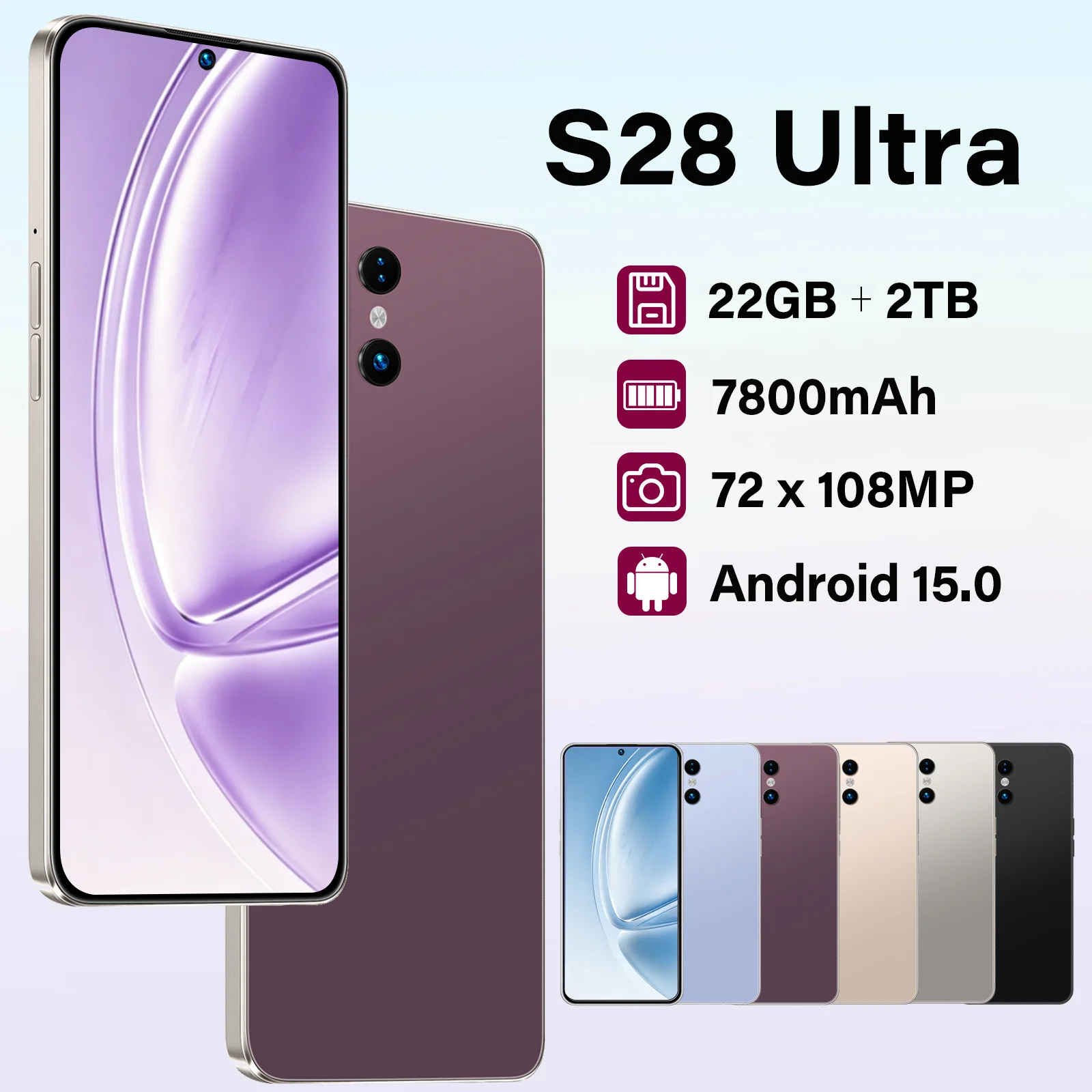 

SALE NEW Silicone Case For SMS S28 Ultra Mobile Phones Accessories 7.3inch Global Version High-Quality Smart HD screen Android