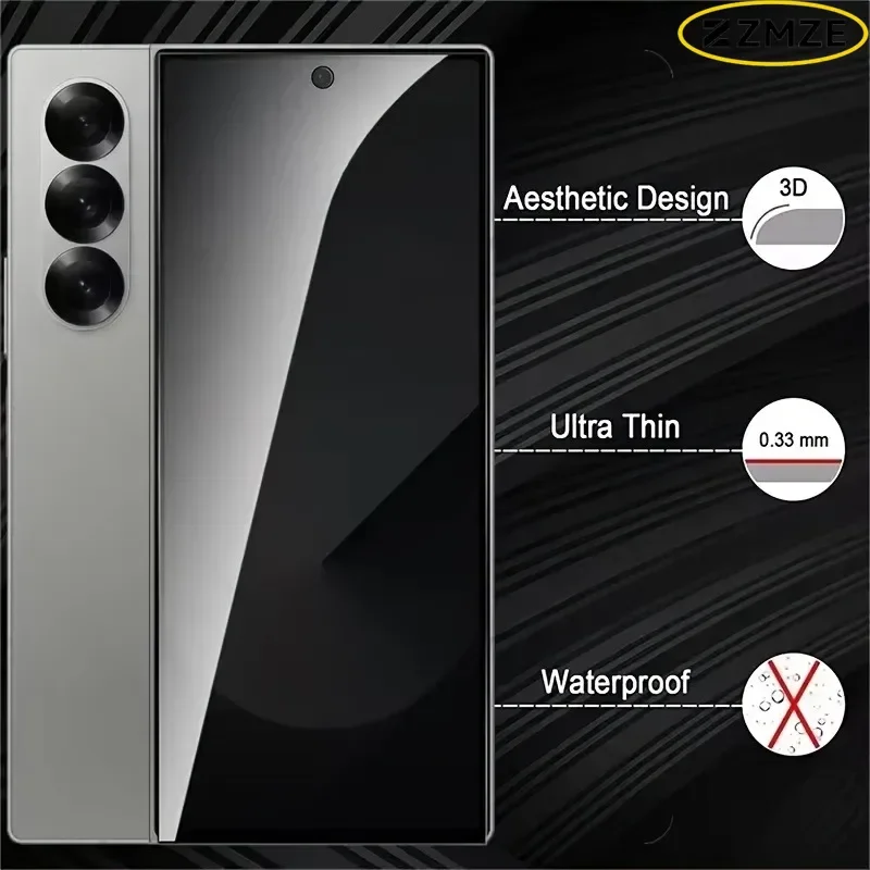 Vollständiger Sichtschutz Gehärtetes Glas Schutzfolie für Samsung Z Fold 7 6 5 4 3 Glatte Strukturierte Explosionsgeschützte Displayschutzfolie – Detail 5