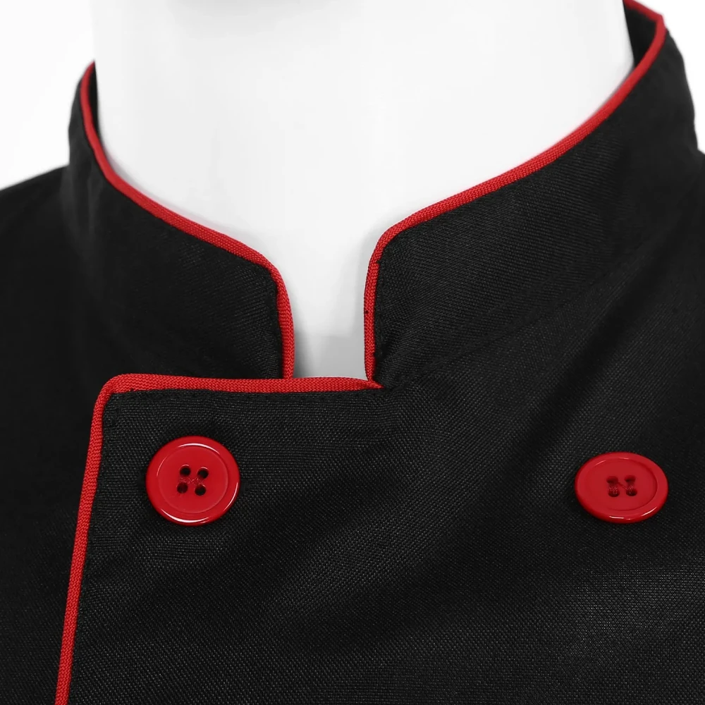 Chaqueta de Chef Unisex con doble botonadura, servicio de comida de cocina, uniforme de trabajo, abrigo de Chef, Tops, chaqueta de restaurante, Ropa de Trabajo