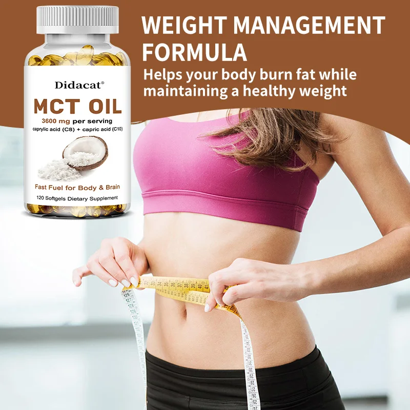 MCT Oil Capsules Focus, fat burning, weight management, provide energy to the brain, keep you focused all day