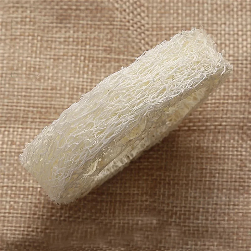 

ABFS 300Pcs Natural Loofah Luffa Loofa Slices Handmade Loofah Soap Box Tray Tools Cleaner Sponge Facial Soap Holder