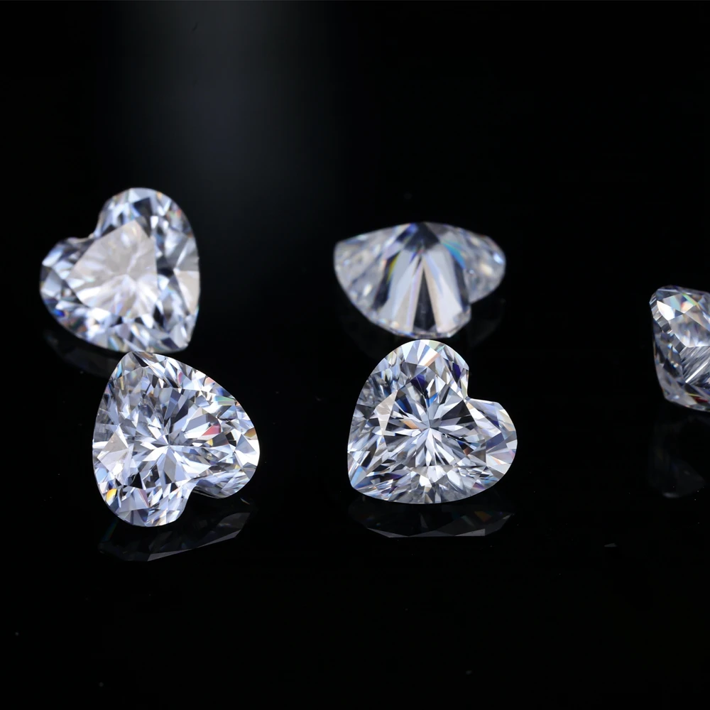 Eme jewe Heart Cut Moissanite Loose Stone, White D Color VVS1 Clarity Excellent Cut For Jewelry Making With Certificate