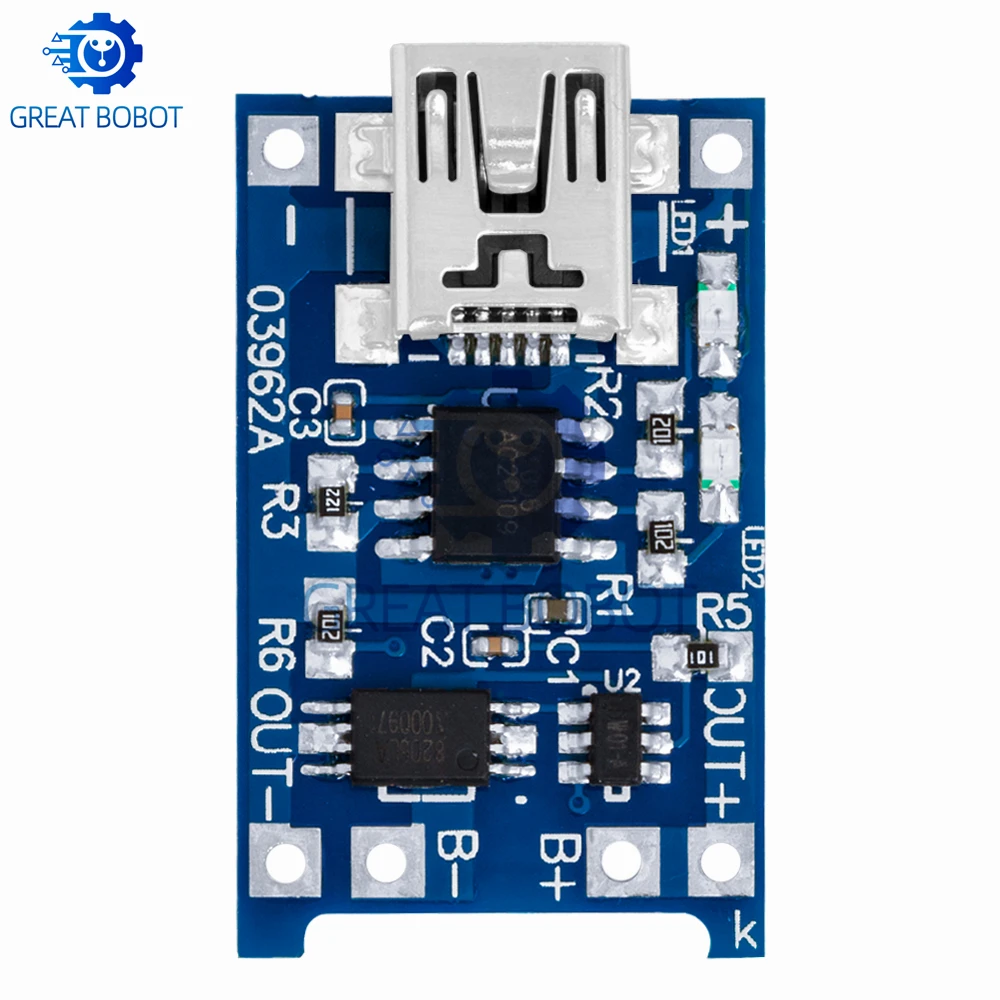 BS 5V 1A Micro USB 18650 type-c Lithium Battery Charging Board Charger Module+Protection Dual Functions TP4056 18650