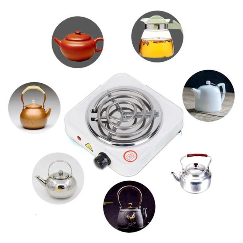 Portable Electric Iron Burner Single Stove Mini Hotplate Adjustable Temperature Furnace Home Kitchen Cook Coffee Drop Shipping