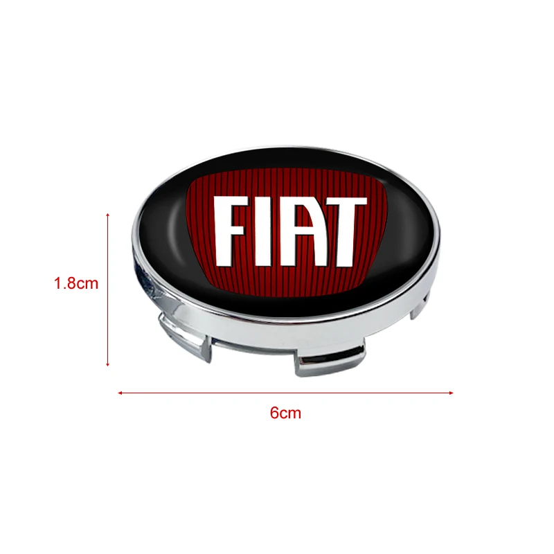 60mm Car Wheel Hub Center Cap Rim Cover Emblem Stickers Accessories For FIAT 500 Grande Stilo Freemont Punto Astra Bravo Ducato