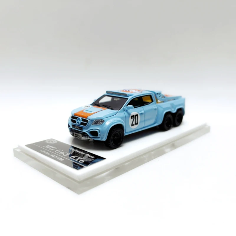 

TNT литой под давлением масштаб 1:64 G63 6X6 модель пикапа из смолы, имитация коллекции, сувенирное украшение, подарочный дисплей