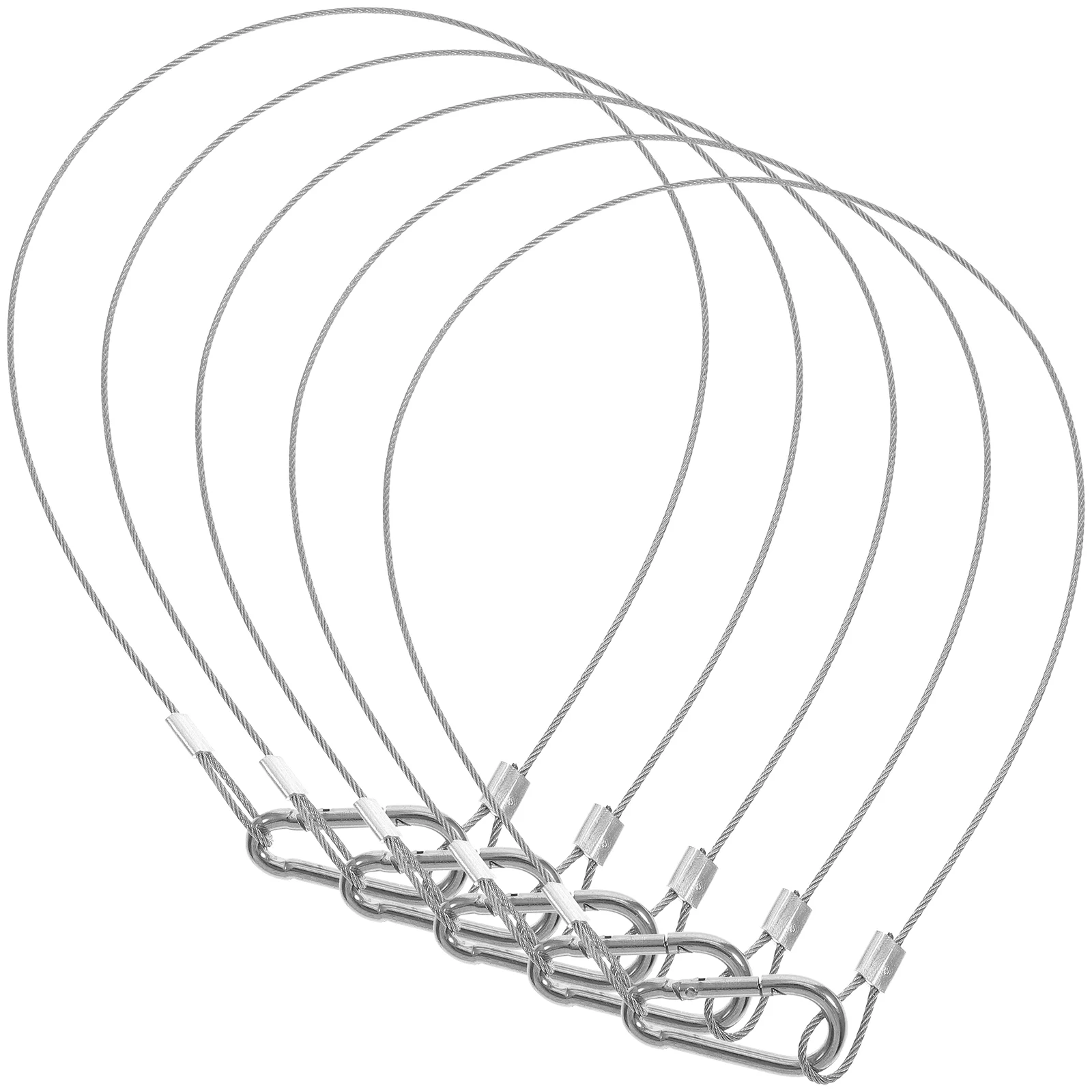 울타리 버클 안전 케이블 로드 듀티 스틸, 루프 잠금, 와이어 얇은 보안 여행용 무거운 실버 로프, 4 개