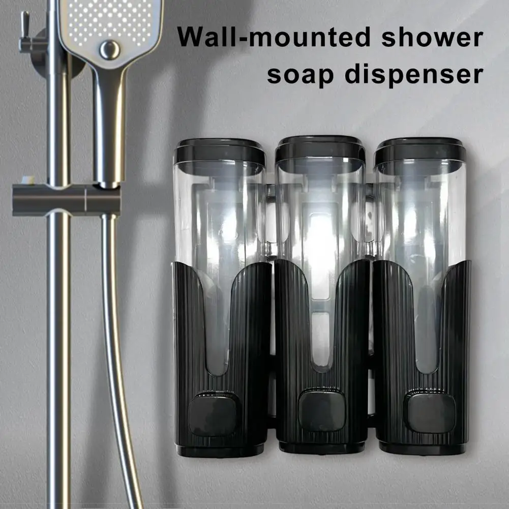 Rust Proof Soap Dispenser Wall Mounted Soap Dispenser Organizer for Bathroom Shampoo Conditioner Shower Gel No Drill Liquid