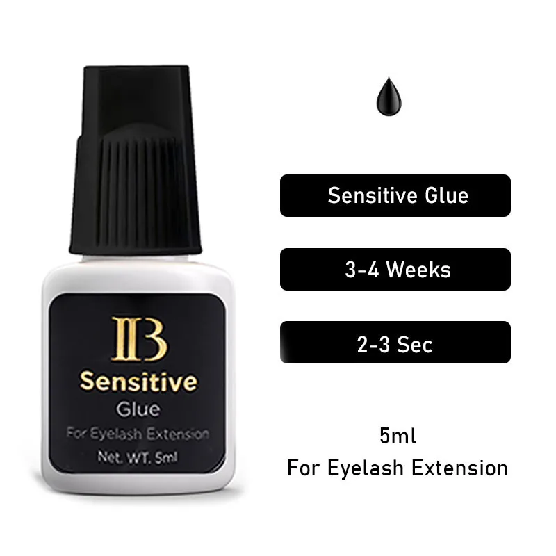 1 Bottle IBeauty Fake Eyelash Extension Glue IB Sensitive Eyelashe Adhesive Black Cap 5ml Korea Makeup Tool Beauty Shop Supplies