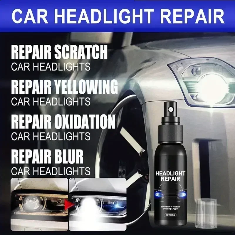 Car Headlight Polishing Agent - Scratch Remover and Renewal Polish Liquid for Headlight Restoration Kit