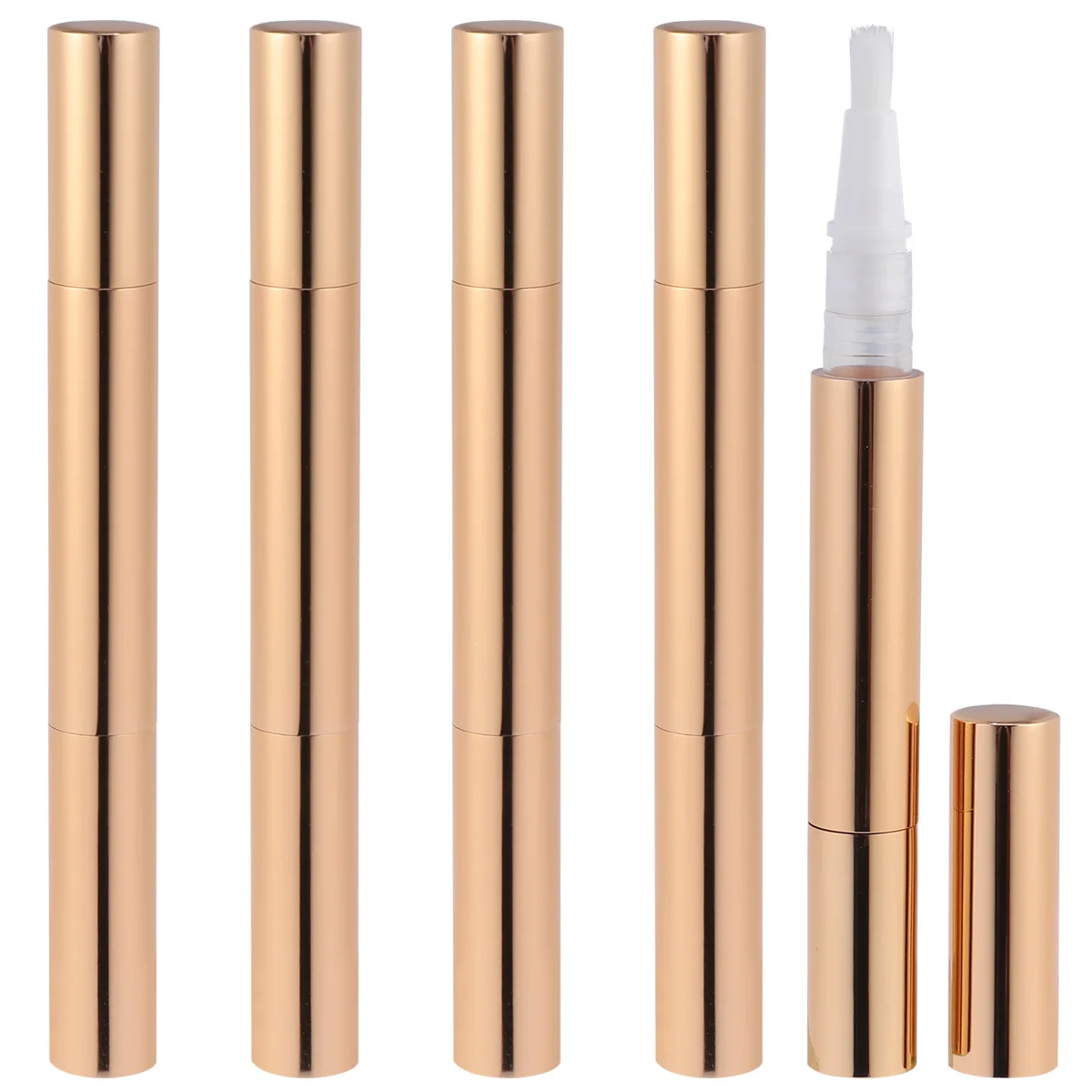 5 Pcs Lip Gloss Nail Polish Bottle Tube Applicators Container Tint Liquid Foundation Rotating Pen