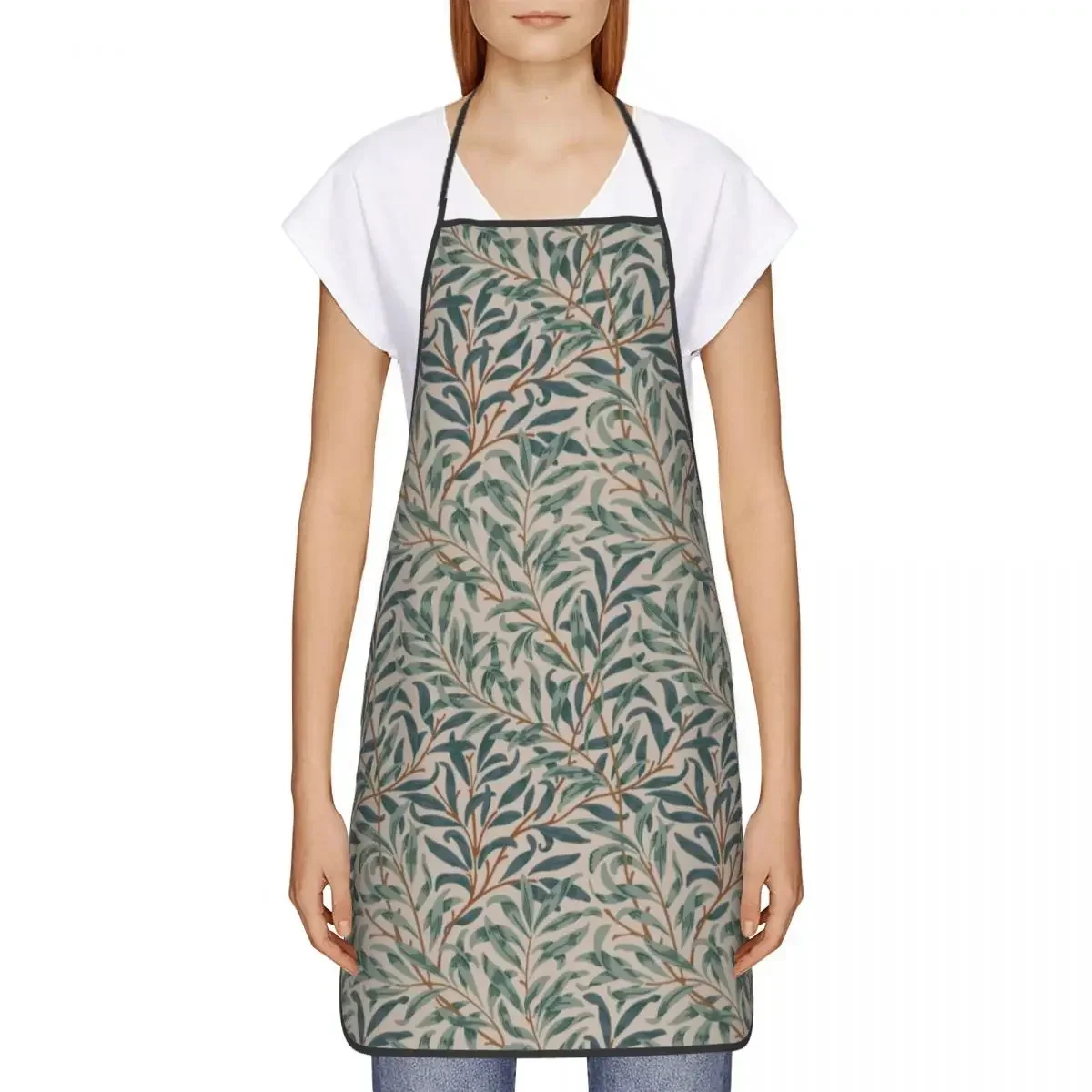 Custom Bib William Morris Vintage Willow Bough Apron Men Women Adult Chef Cooking Kitchen Floral Textile Pattern Tablier Cuisine