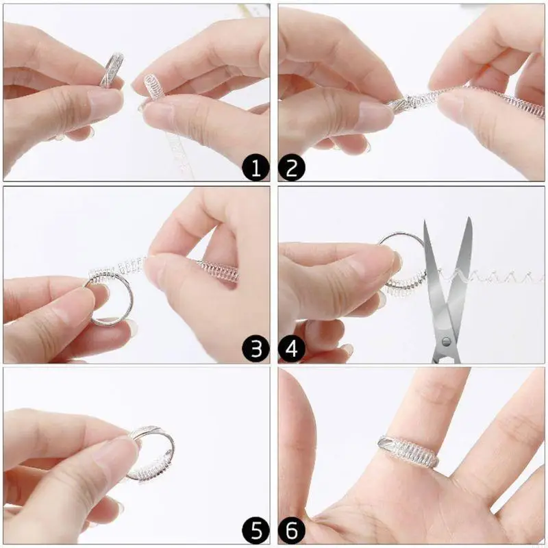 

L21E Invisible Ring Size Adjuster Fit for All Most Rings Resizing Fitter Tools for Creative Loose Ring Tightener General Desi