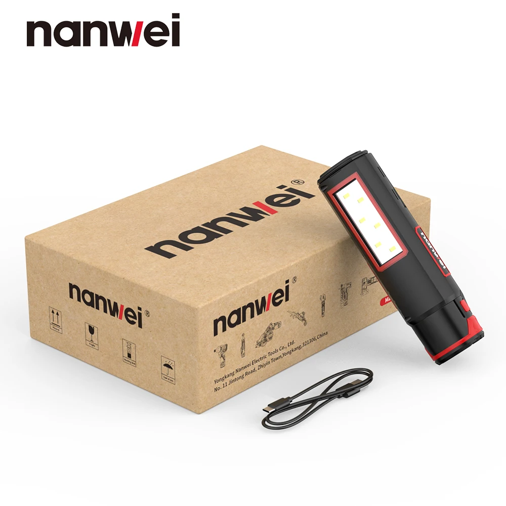 Nanwei Lithium Led Illumination Light Absorvente Magnético de Longo Alcance Luz de Trabalho com Luzes Laterais 12v