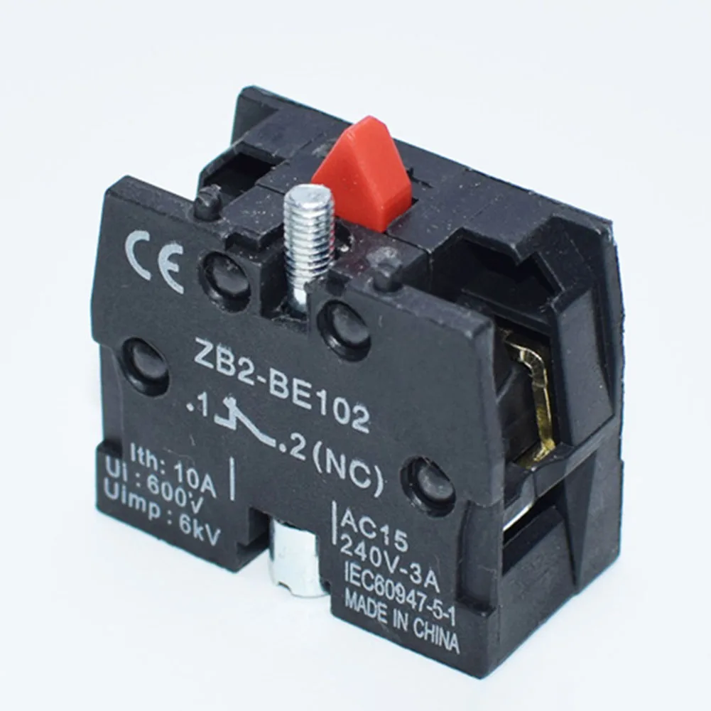 Red Mushroom Push Button Switch XB2 ES442 22mm 1NC Latching Stop For Industrial Machine Control Panel Electrical