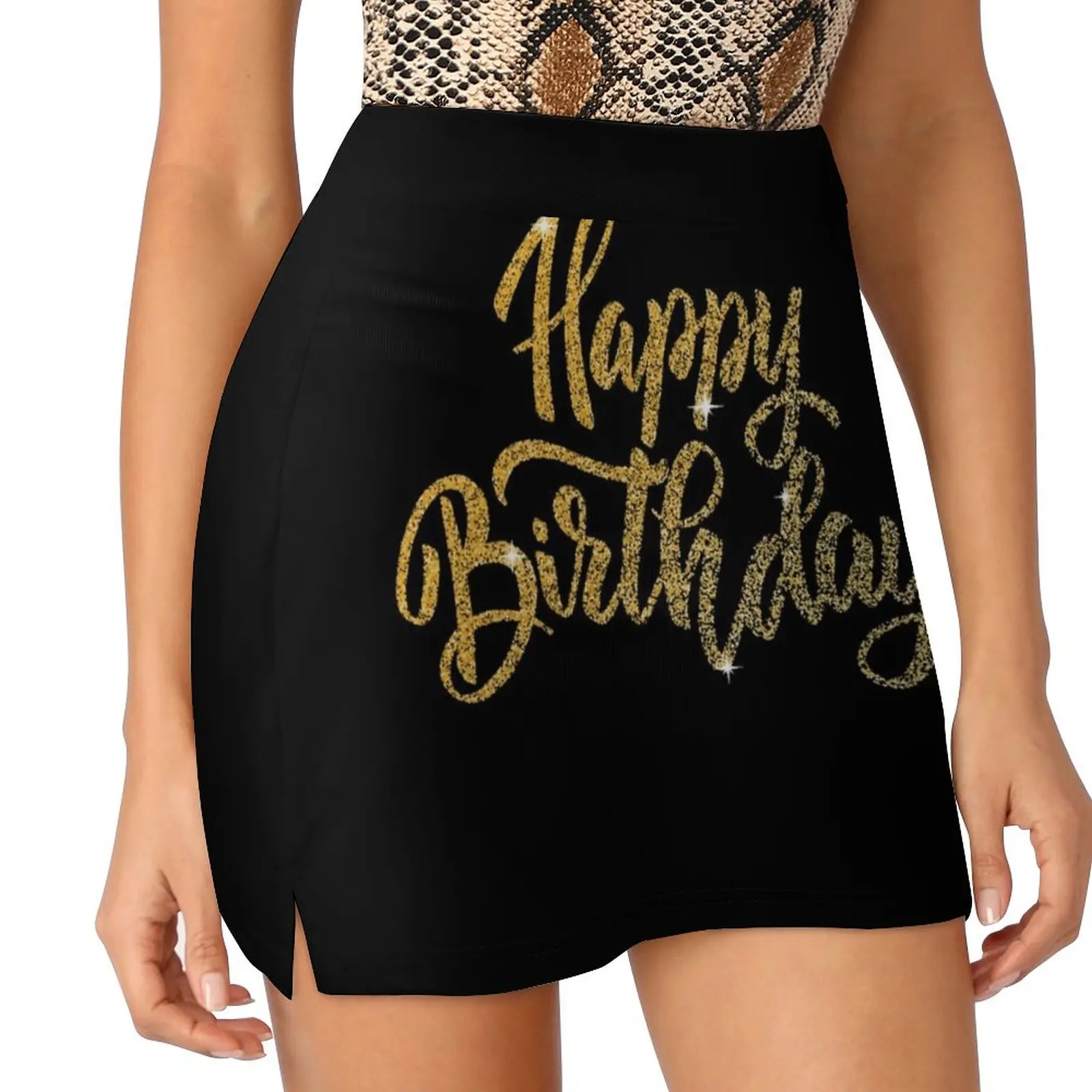 Happy Birthday Mini Skirt korean style clothes Skirt shorts