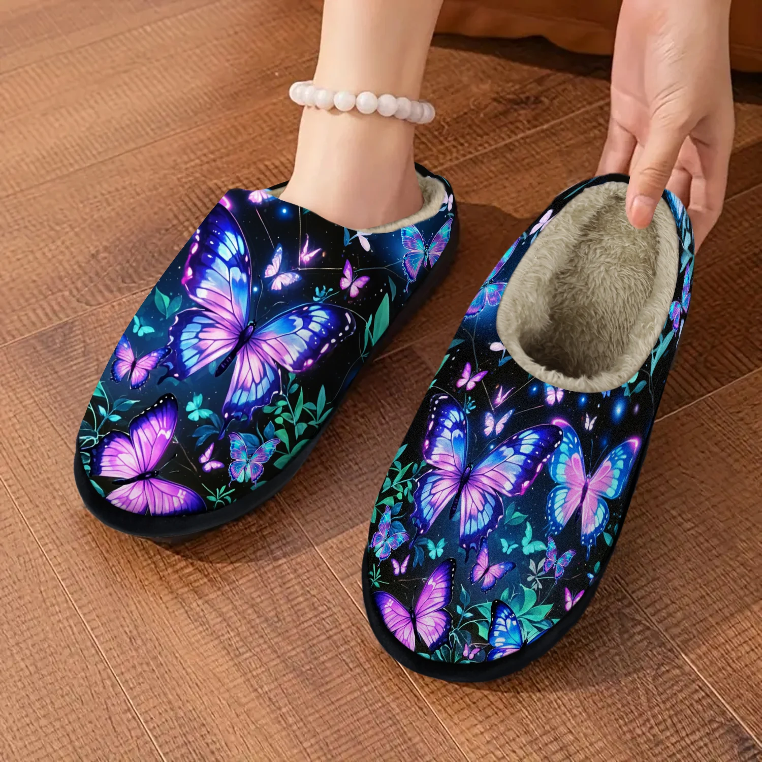 

Colorful Butterfly Gifts For Butterfly Lover, Gifts For Animal Lover, Indoor/Outdoor Slippers, Soft Memory Foam House slippers