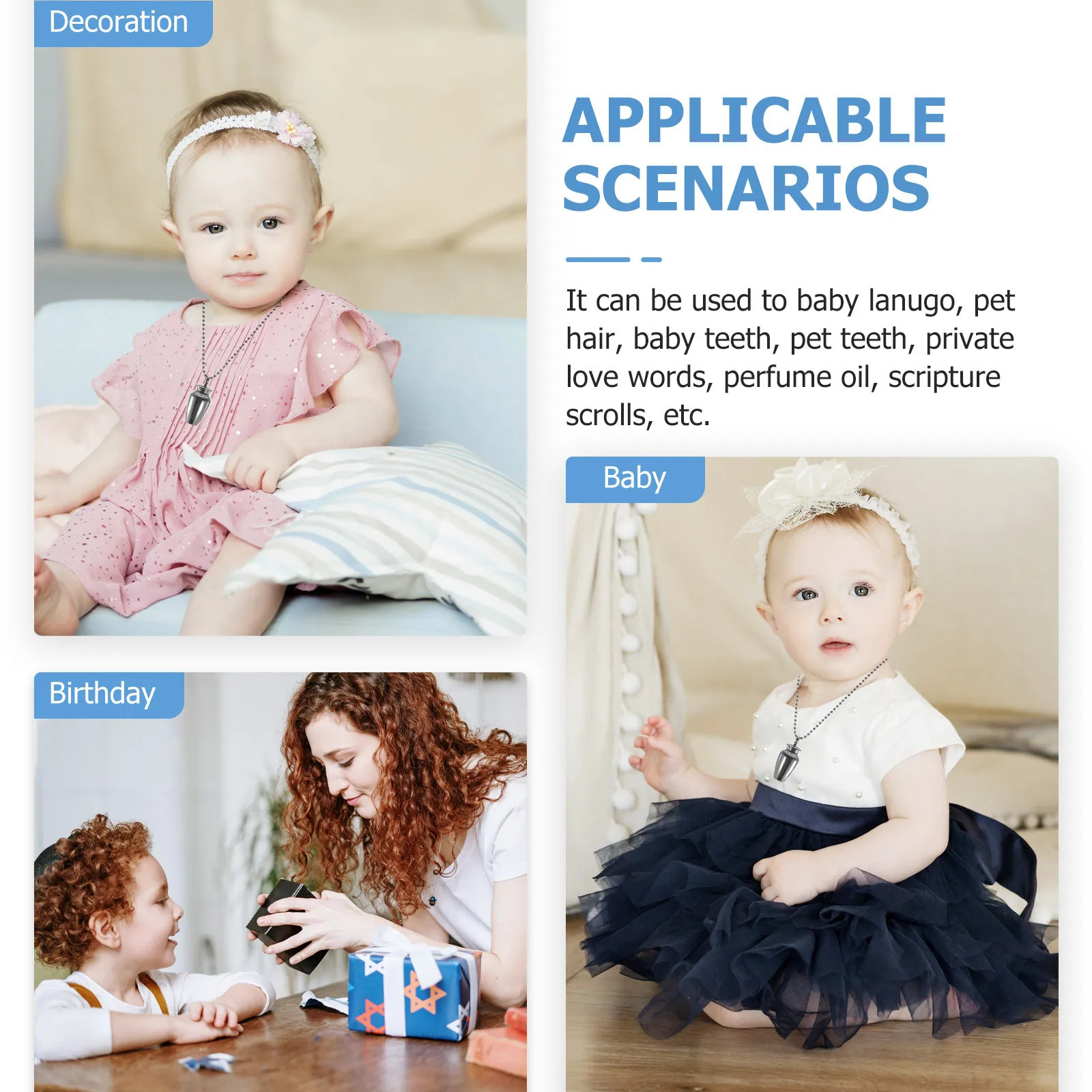 

Milk Tooth Pendant Keepsake Storage Case For Lanugo Teeth Memorabilia Metal Commemorative Necklace Jewelry Gift