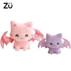 30/40cm Sakura Bat Wings Cat Plush Toy Japanese Style Cartoon Big Eyes Cute Kitten Stuffed Dolls Sweet Gift For Girl