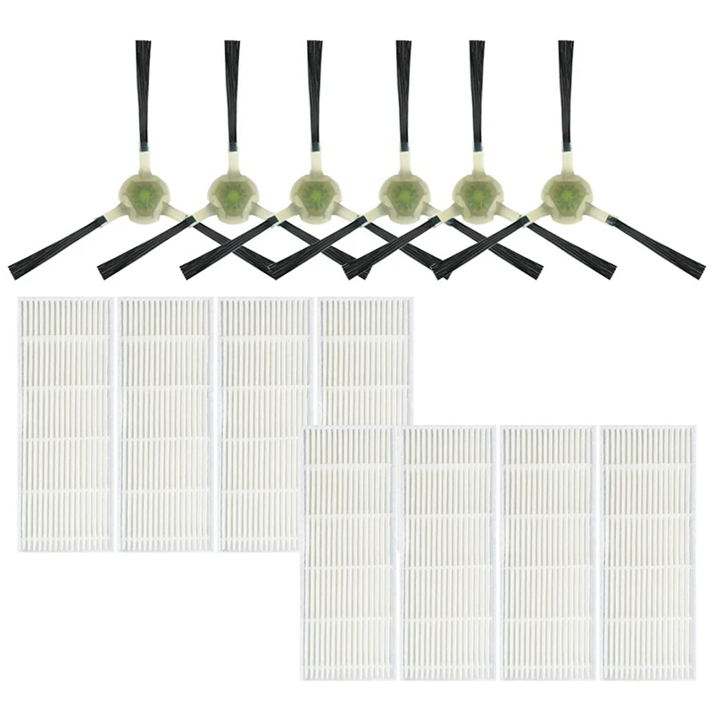 14ชิ้นแปรงด้านข้างตัวกรอง HEPA สำหรับอะไหล่เครื่องดูดฝุ่น M210B M213S เครื่องดูดฝุ่นหุ่นยนต์ M213 M210