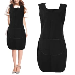 Apron Brief Black Hairdressing Oil Baking Bib Manicure Jacket Solid Color Household Sleeveless Basic Aprons Dirt-proof