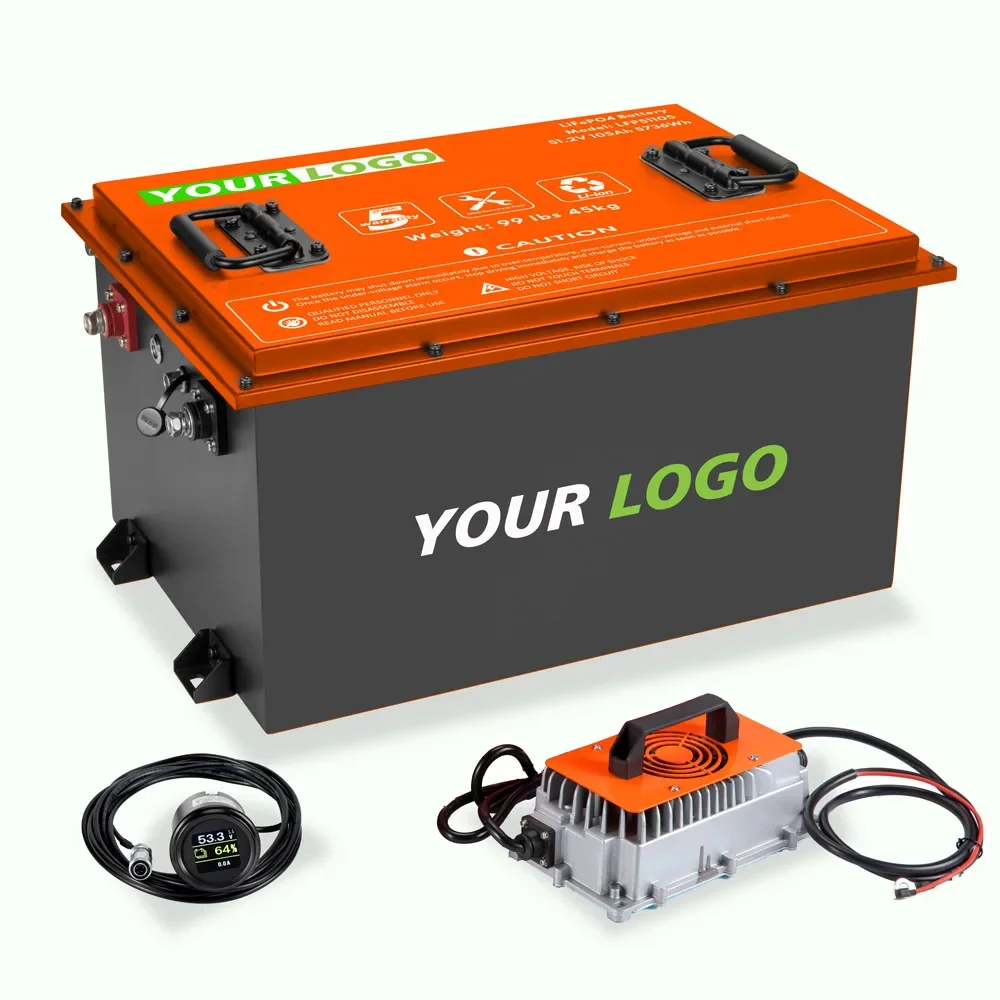 EU-Lager 48 V 100 Ah Batterie Golfwagen 48 Volt 72 Volt 72 V 150 Ah Lithium-Ionen-Batteriegehäuse Gehäuse Messgerät elektrischer Golfwagen