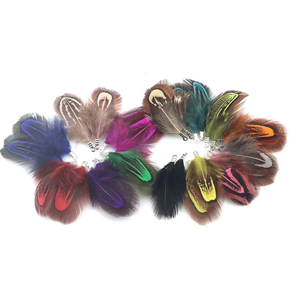 4.5 سنتيمتر ريشة الطبيعية شرابة قلادة 12Psc/مجموعة مجوهرات زخرفة الأثاث سوار ذاتي الصنع قلادة أقراط صنع السحر