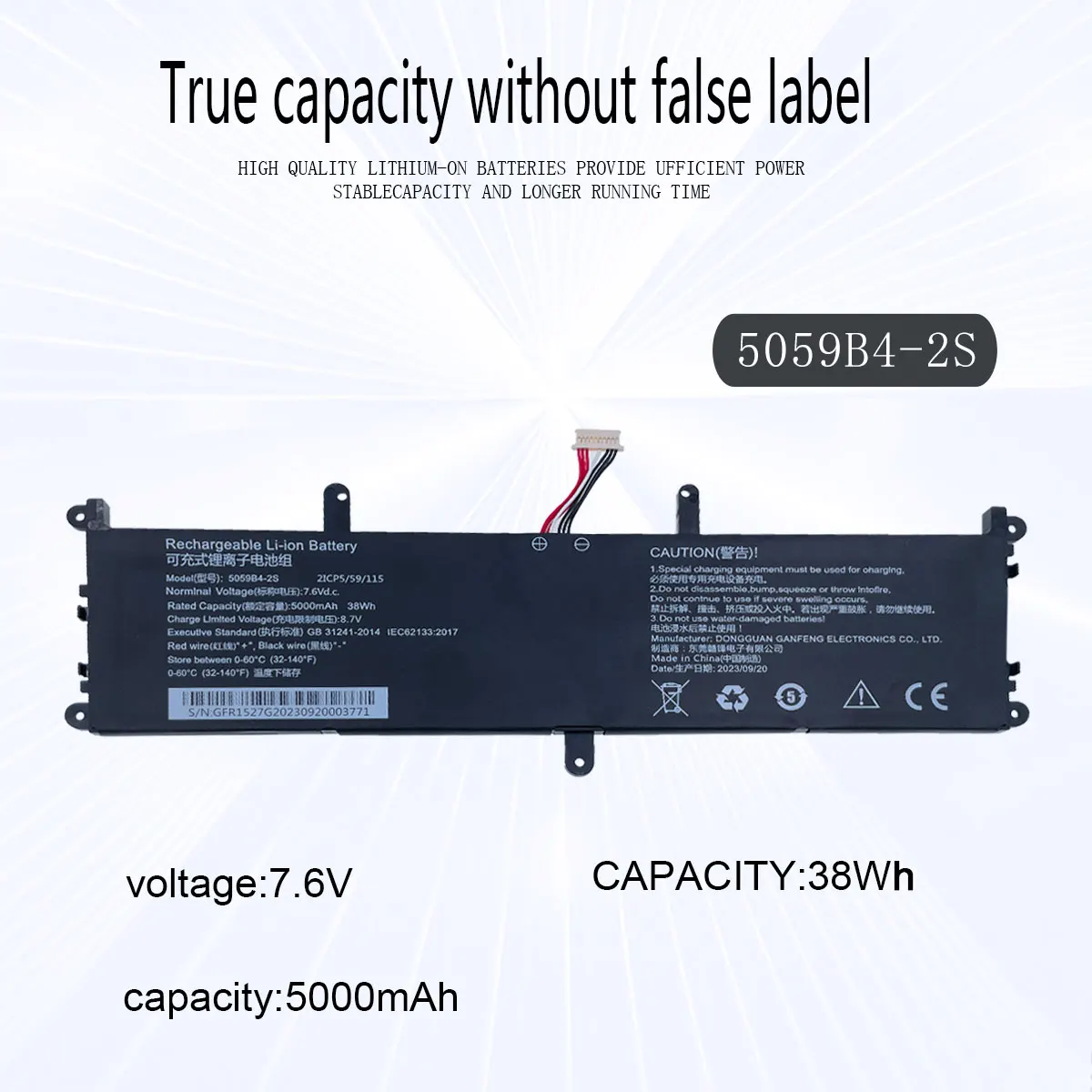 Dxt 5059B4-2S1P 5059B4-2S-1 5059B4-2S แบตเตอรี่ของแท้ใหม่สำหรับ CHUWI gemibook Pro 13.3 CWI528 Pro 14 CWI529 Q512G20090943