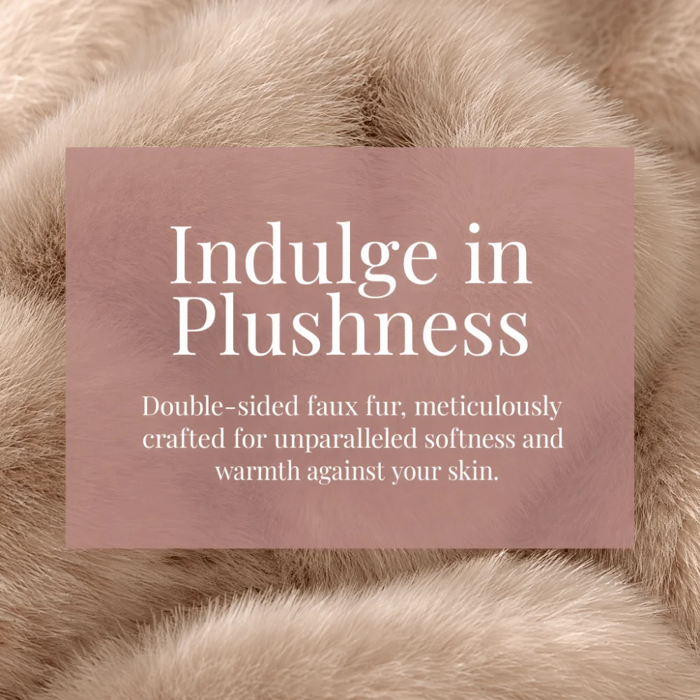 Fashion Faux Fur Scarf Faux Fox Fur Thickened Fur Collar Trim Loop Shape Winter Neck Wrap Women