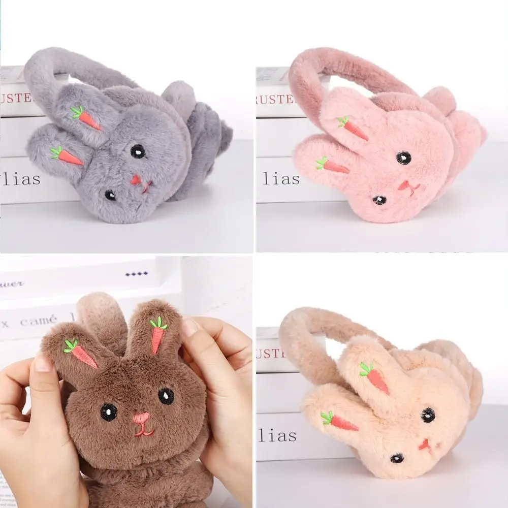 Cartoon Rabbit Winter Warm Earmuffs Plush Thick Soft  Ear Cover Ear Protection Warmth Ear Muffs For Aldult Kids