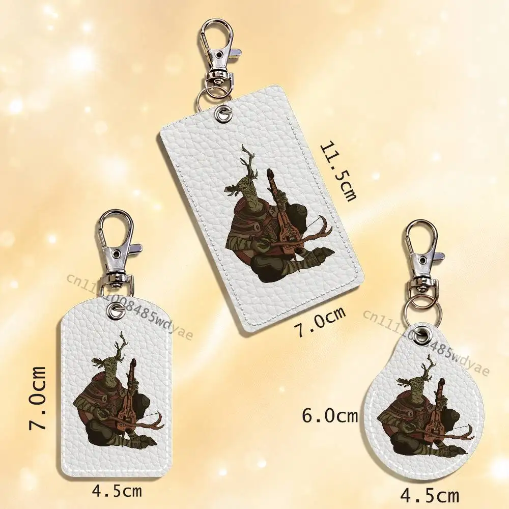 Outer Wilds Game Card Case Leather Card Holder Keychain Key Ring Transportation Card Case view 3