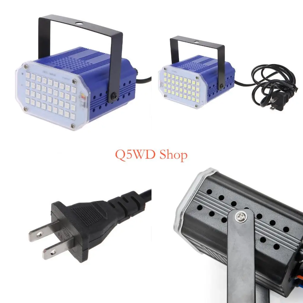 

Q5WD 36 LED Speed Adjustable Sound Actived Auto Flash DJ Lights For Party Disc