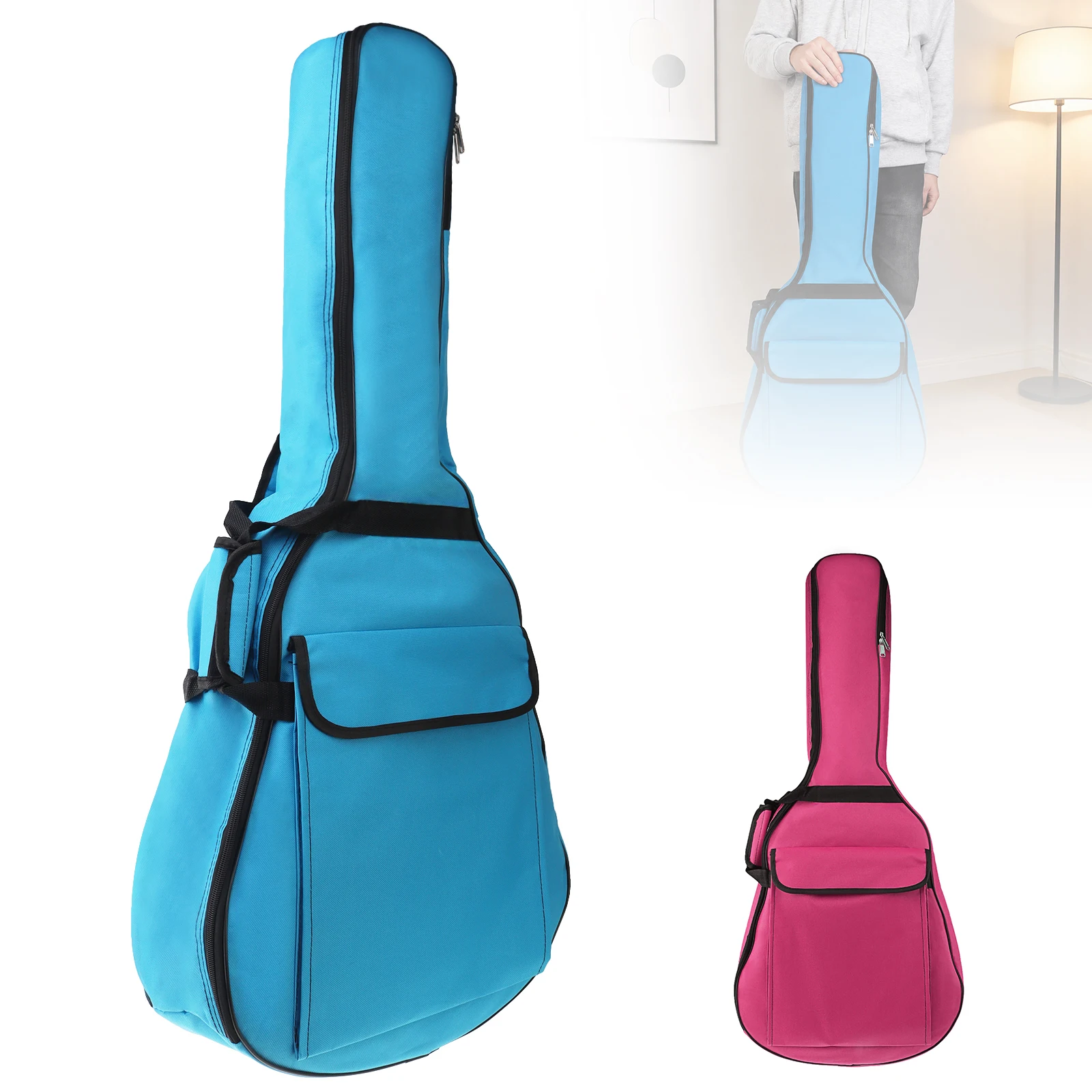 40 41 inch Acoustic Guitar Bag Case Padded Waterproof Adjustable Double Shoulder Strap Backpack Acoustic Guitar Gig Bag