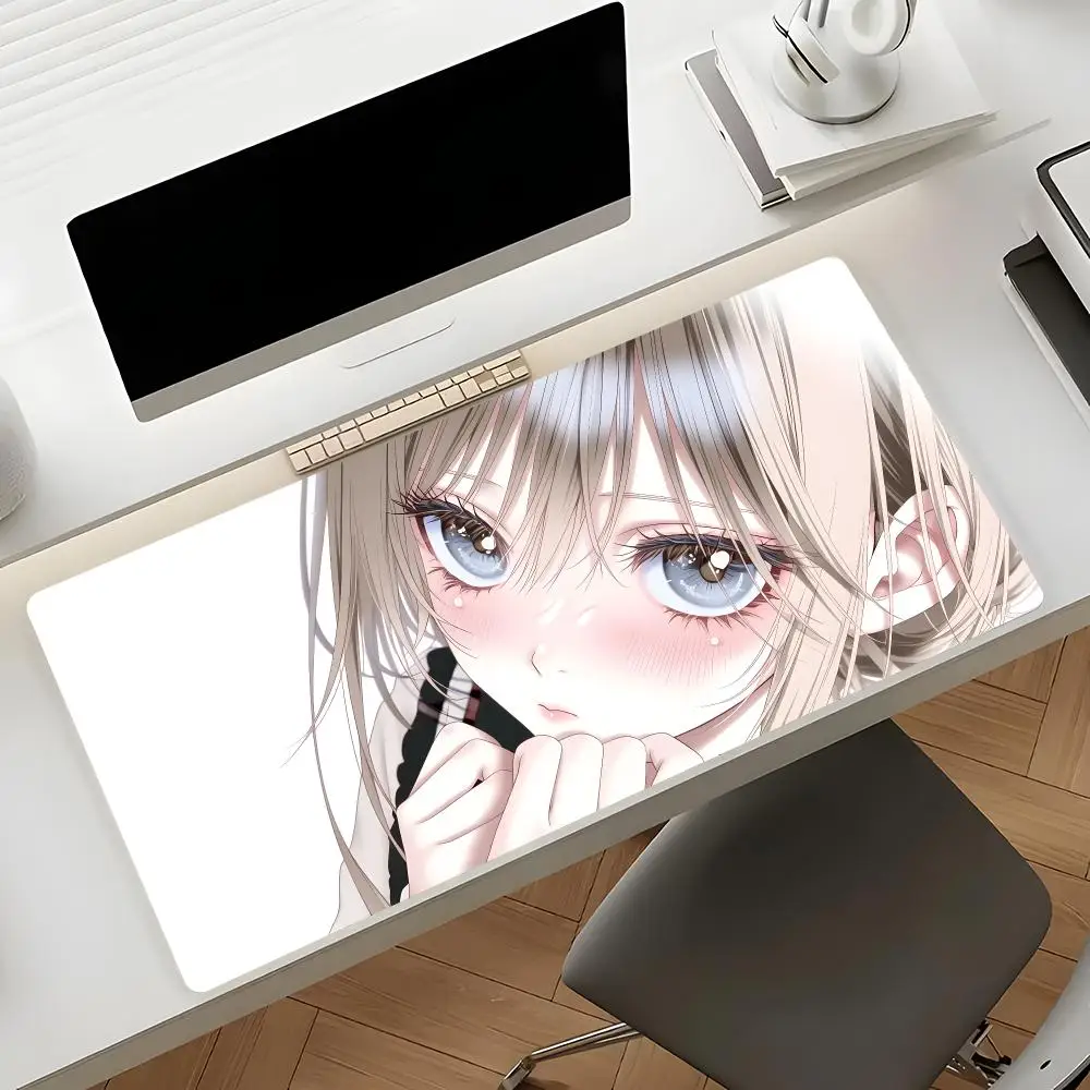 Artistic concept Generic Anime Girl Mouse Pad Waterproof Non-Slip Large Gaming Mat with Stitched Edge