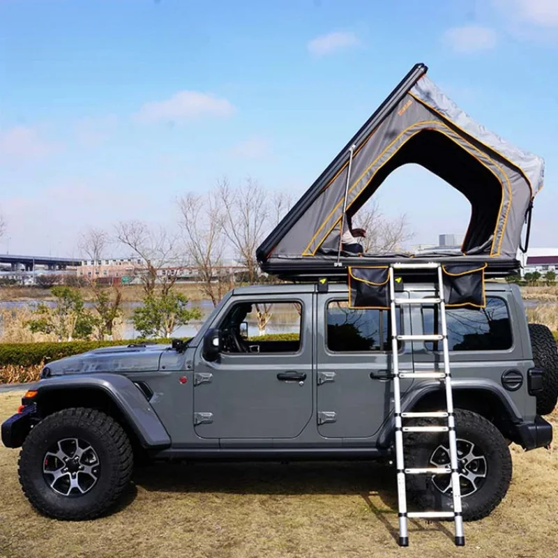 

2023 Straight Hydraulic Pressure Pop up Camping 2 Person Automatic SUV Truck Rooftop Tents Hard Cover Car Roof Top Tent